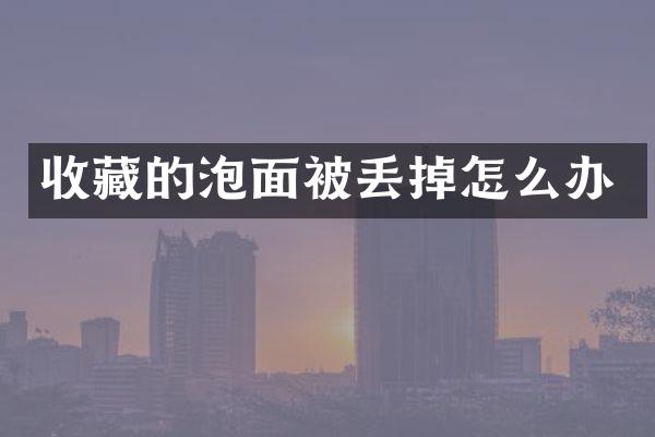 收藏的泡面被丢掉怎么办