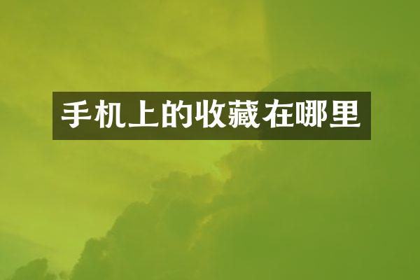 手机上的收藏在哪里