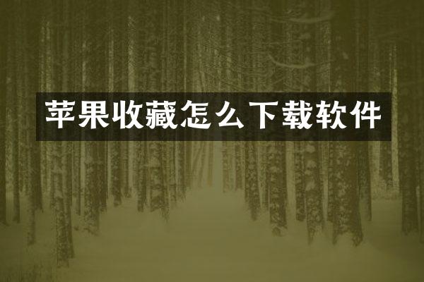 苹果收藏怎么下载软件