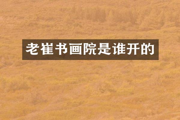 老崔书画院是谁开的