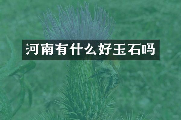 河南有什么好玉石吗
