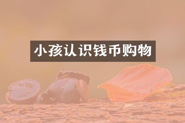 小孩认识钱币购物