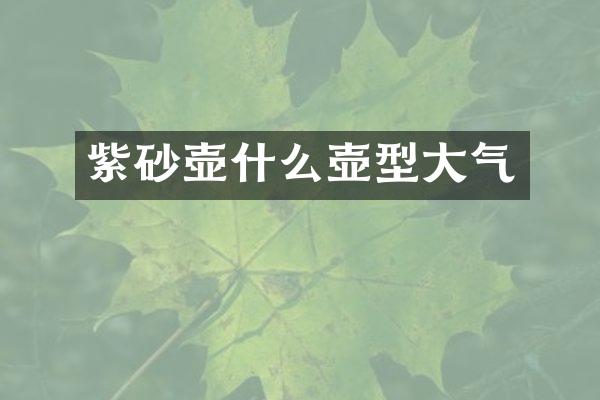 紫砂壶什么壶型大气