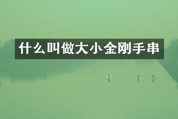 什么叫做大小金刚手串