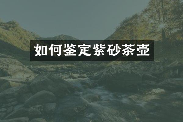 如何鉴定紫砂茶壶