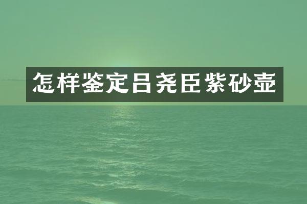 怎样鉴定吕尧臣紫砂壶