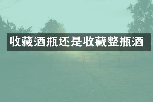 收藏酒瓶还是收藏整瓶酒
