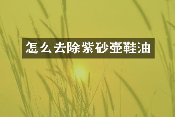 怎么去除紫砂壶鞋油
