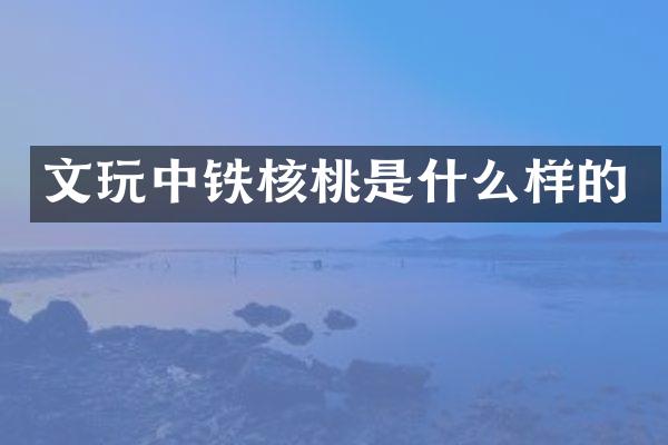 文铁核桃是什么样的