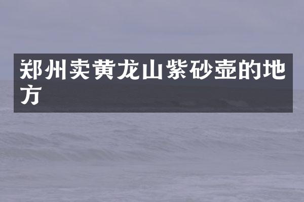 郑州卖黄龙山紫砂壶的地方