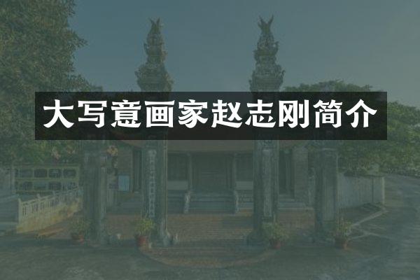 大写意画家赵志刚简介