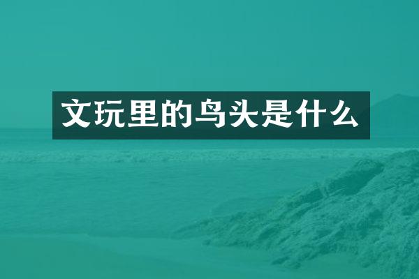 文玩里的鸟头是什么