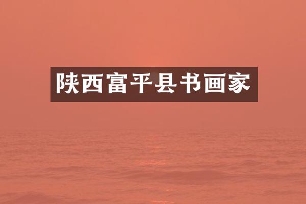 陕西富平县书画家