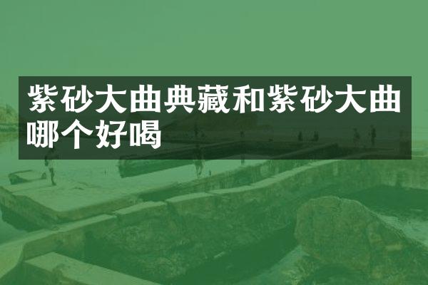 紫砂大曲典藏和紫砂大曲哪个好喝