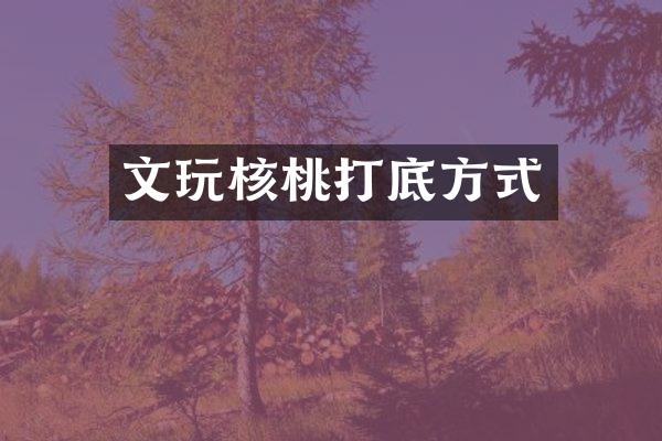 文玩核桃打底方式