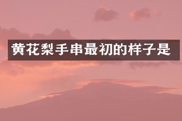 黄花梨手串最初的样子是