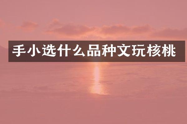 手小选什么品种文玩核桃