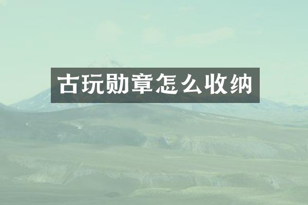 古玩勋章怎么收纳