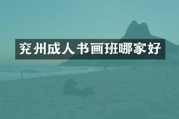 兖州成人书画班哪家好