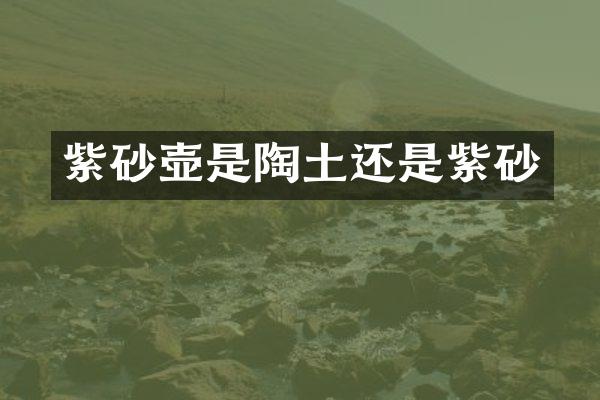 紫砂壶是陶土还是紫砂