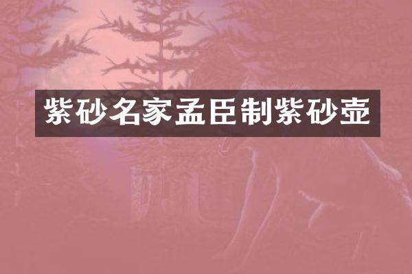 紫砂名家孟臣制紫砂壶