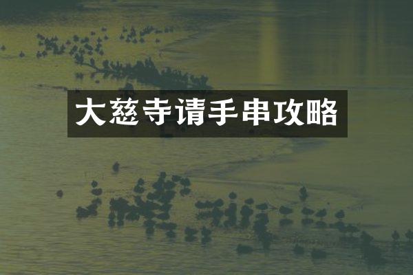 大慈寺请手串攻略