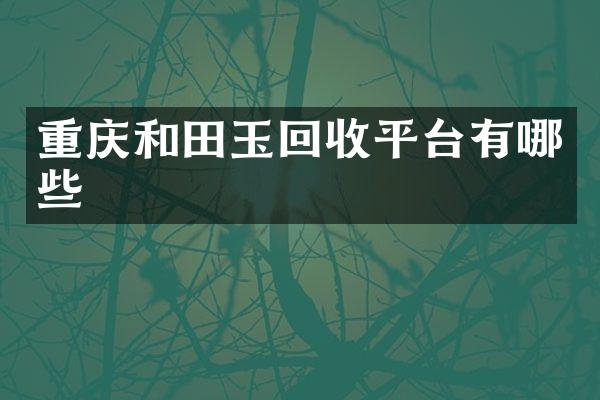 重庆和田玉回收平台有哪些