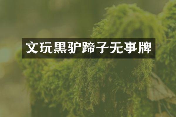 文玩黑驴蹄子无事牌