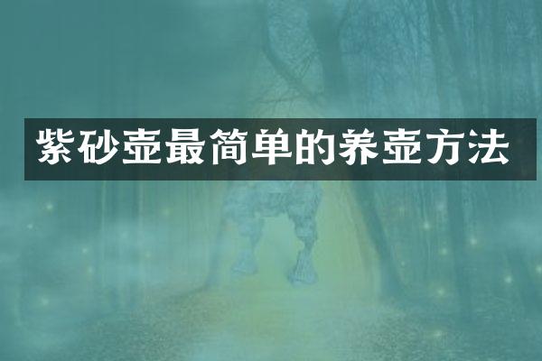 紫砂壶最简单的养壶方法