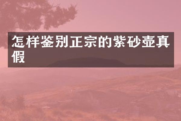 怎样鉴别正宗的紫砂壶真假