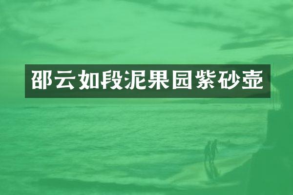 邵云如段泥果园紫砂壶