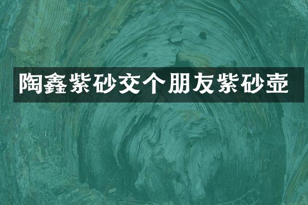陶鑫紫砂交个朋友紫砂壶