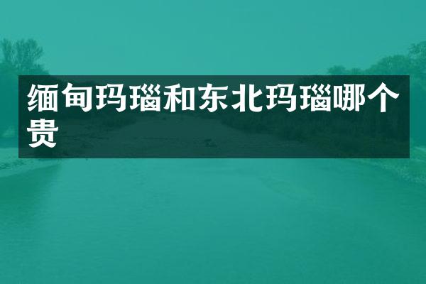 缅甸玛瑙和东北玛瑙哪个贵