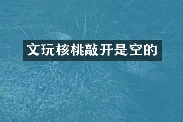 文玩核桃敲开是空的