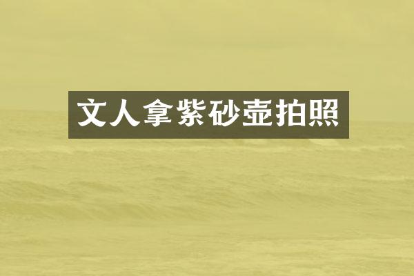 文人拿紫砂壶拍照