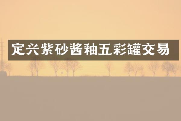 定兴紫砂酱釉五彩罐交易