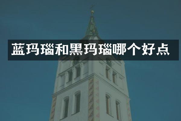蓝玛瑙和黑玛瑙哪个好点