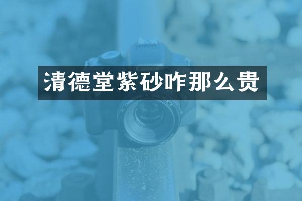 清德堂紫砂咋那么贵