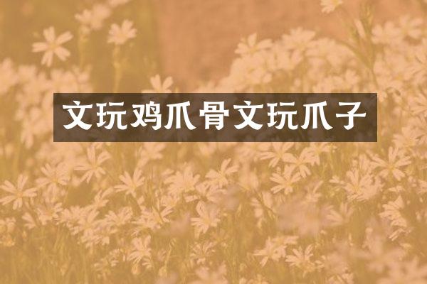 文爪骨文玩爪子