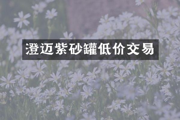 澄迈紫砂罐低价交易