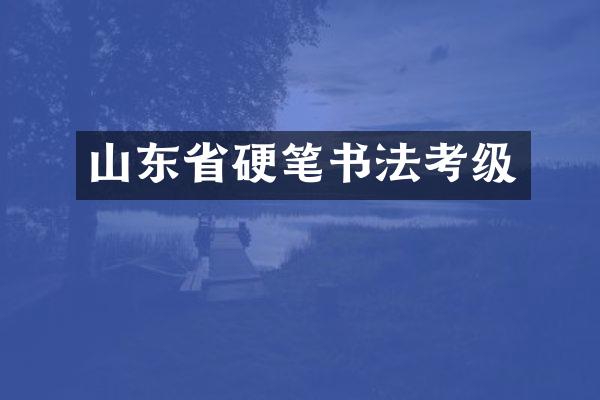 山东省硬笔书法考级
