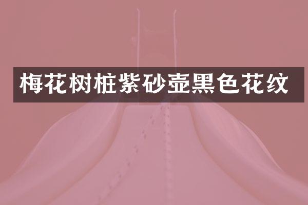 梅花树桩紫砂壶黑色花纹