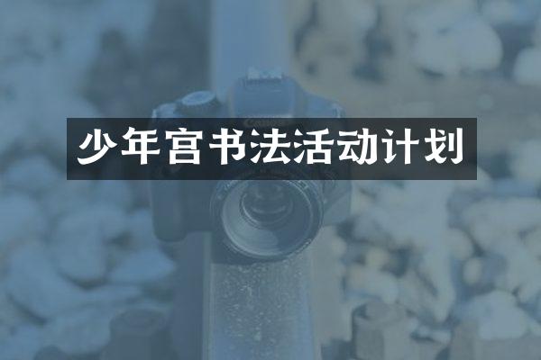 少年宫书法活动计划