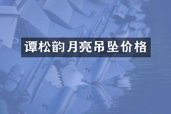 谭松韵月亮吊坠价格