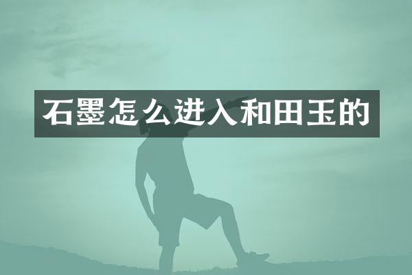 石墨怎么进入和田玉的