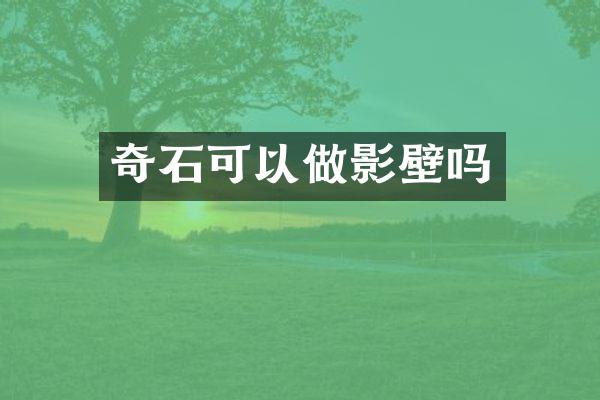 奇石可以做影壁吗