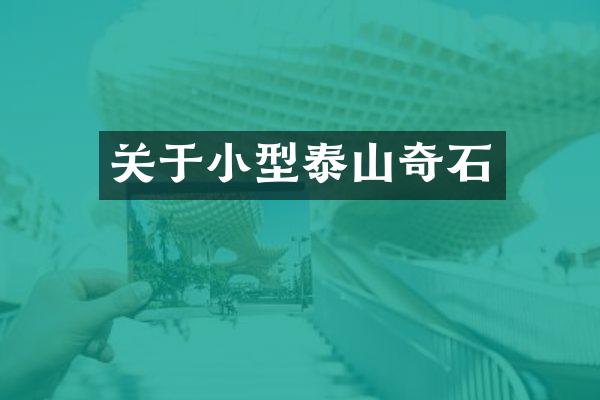 关于小型泰山奇石