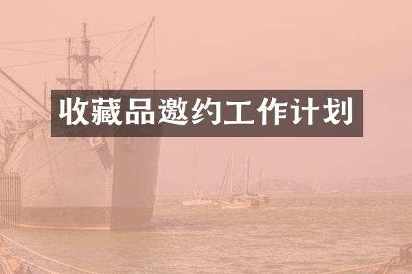 收藏品邀约工作计划