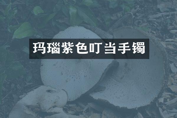 玛瑙紫色叮当手镯