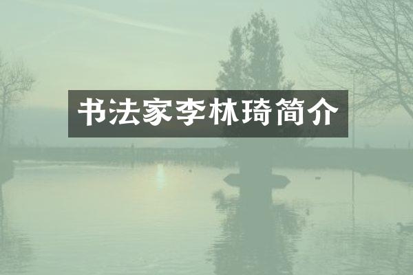 书法家李林琦简介